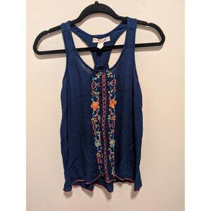Shrinking Violet XS Racerback Embroidered Top